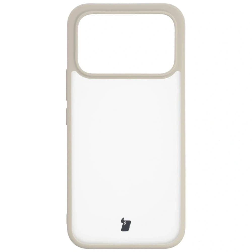 Bizon Case Angelo Xiaomi POCO F8 Ultra félig átlátszó bézs kerettel - 2