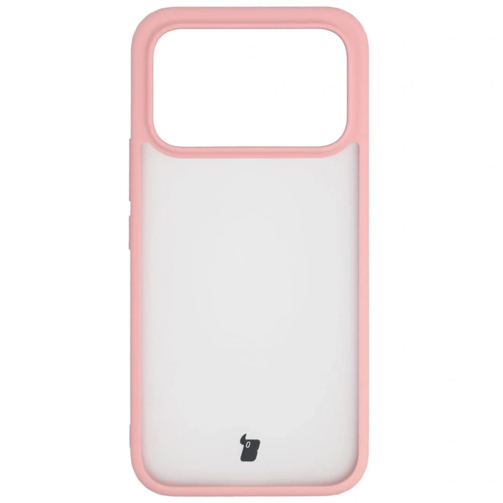 Husa Bizon Case Angelo Xiaomi POCO F8 Ultra semi-transparentă cu un cadru roz deschis - 2