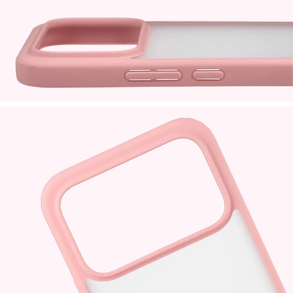 Husa Bizon Case Angelo Xiaomi POCO F8 Ultra semi-transparentă cu un cadru roz deschis - 3