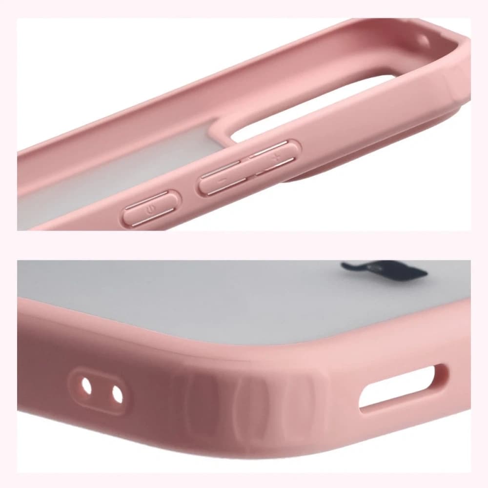 Husa Bizon Case Angelo Xiaomi POCO F8 Ultra semi-transparentă cu un cadru roz deschis - 4