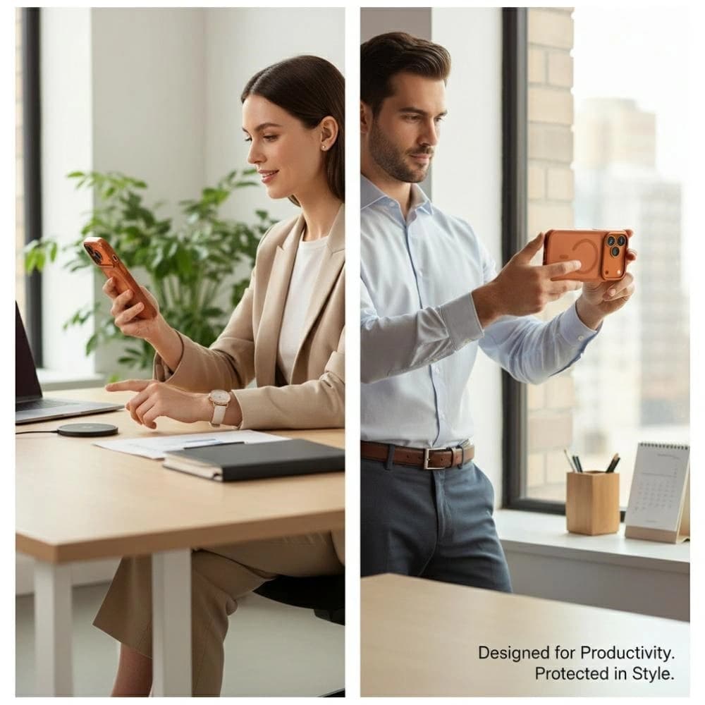 UNIQ Veren Apple iPhone 17 Pro MagClick Töltés narancssárga - 2