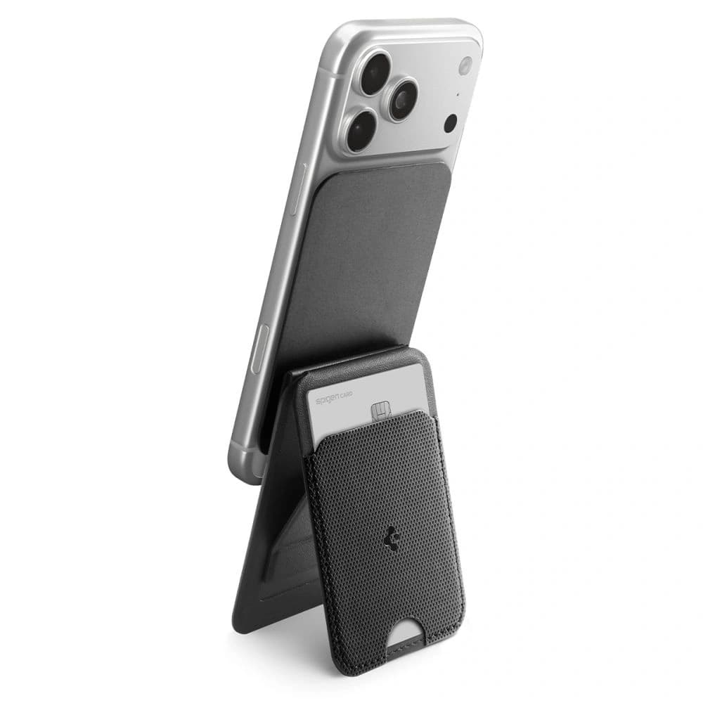 Spigen S314-3 Slim Fold Tripod MagSafe Universal Magnetic Card Holder Negru - 11