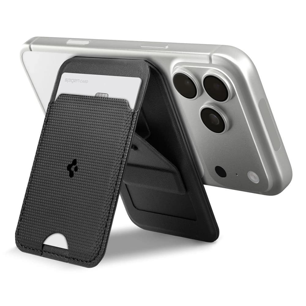 Spigen S314-3 Slim Fold Tripod MagSafe Universal Magnetic Card Holder Negru - 12