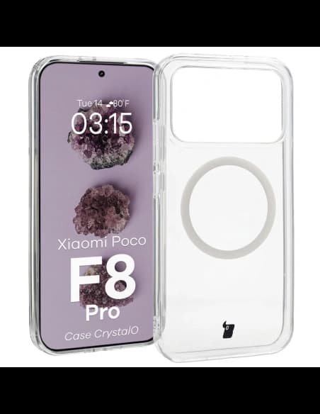 Bizon Case CrystalO Magnetic Xiaomi POCO F8 Pro transparent
