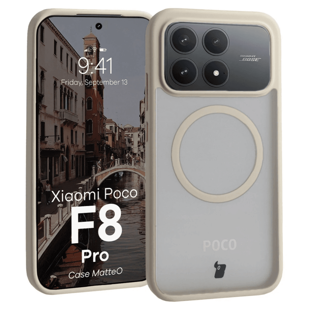 Bizon Case MatteO Magnetic Xiaomi POCO F8 Pro füstös bézs