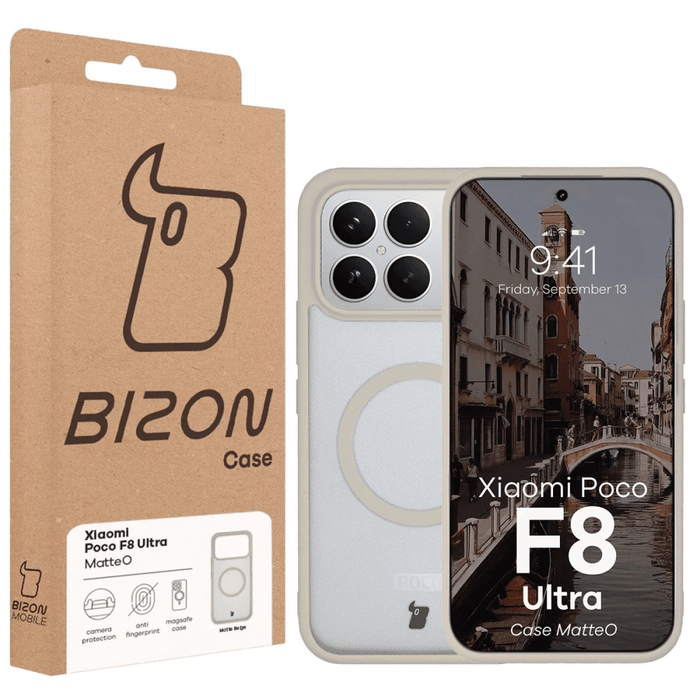 Bizon Case MatteO Magnetic Xiaomi POCO F8 Ultra bej fumuriu
 - 7