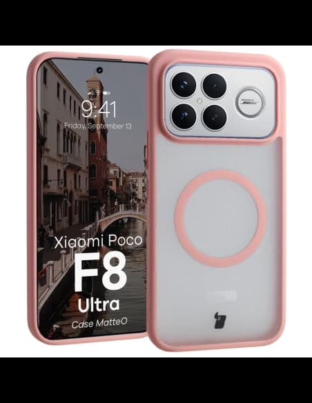 Bizon Case MatteO Magnetic Xiaomi POCO F8 Ultra kouřově světle růžový
