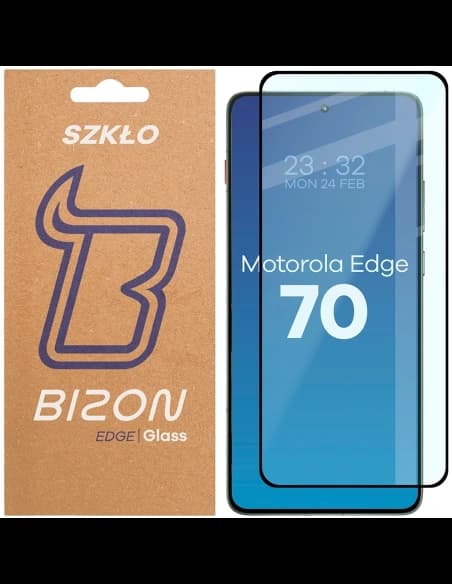 Bizon Glass Edge 2 Motorola Edge 70 schwarzer Rahmen
