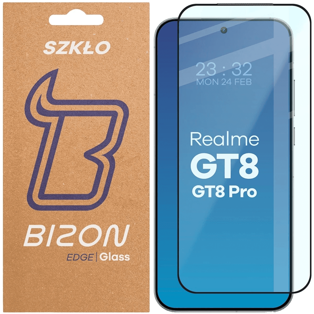 Bizon Glass Edge 2 Realme GT 8 / GT 8 Pro černý rám