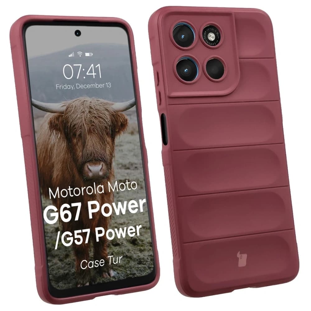 Bizon Case Tur Motorola Moto G57 Power / G67 Power burgundy - 1