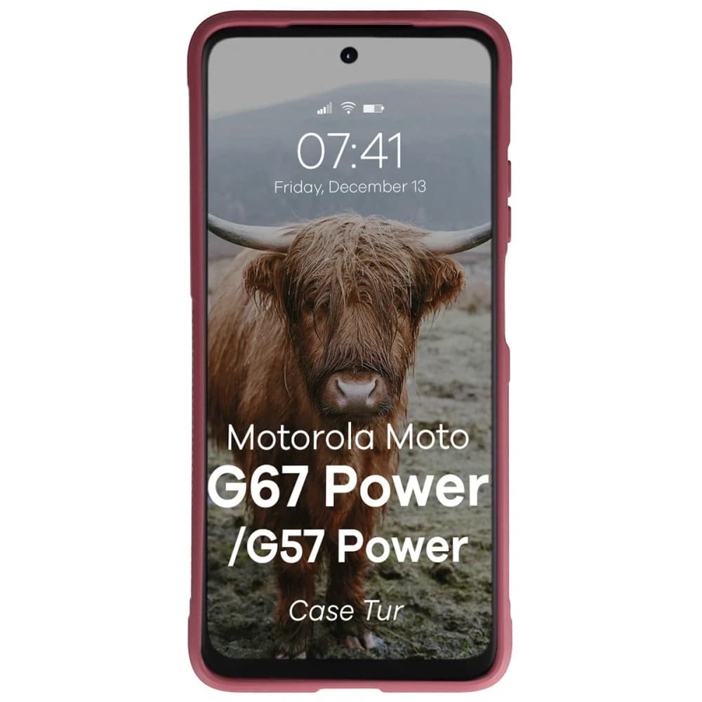Bizon Case Tur Motorola Moto G57 Power / G67 Power burgundy - 5