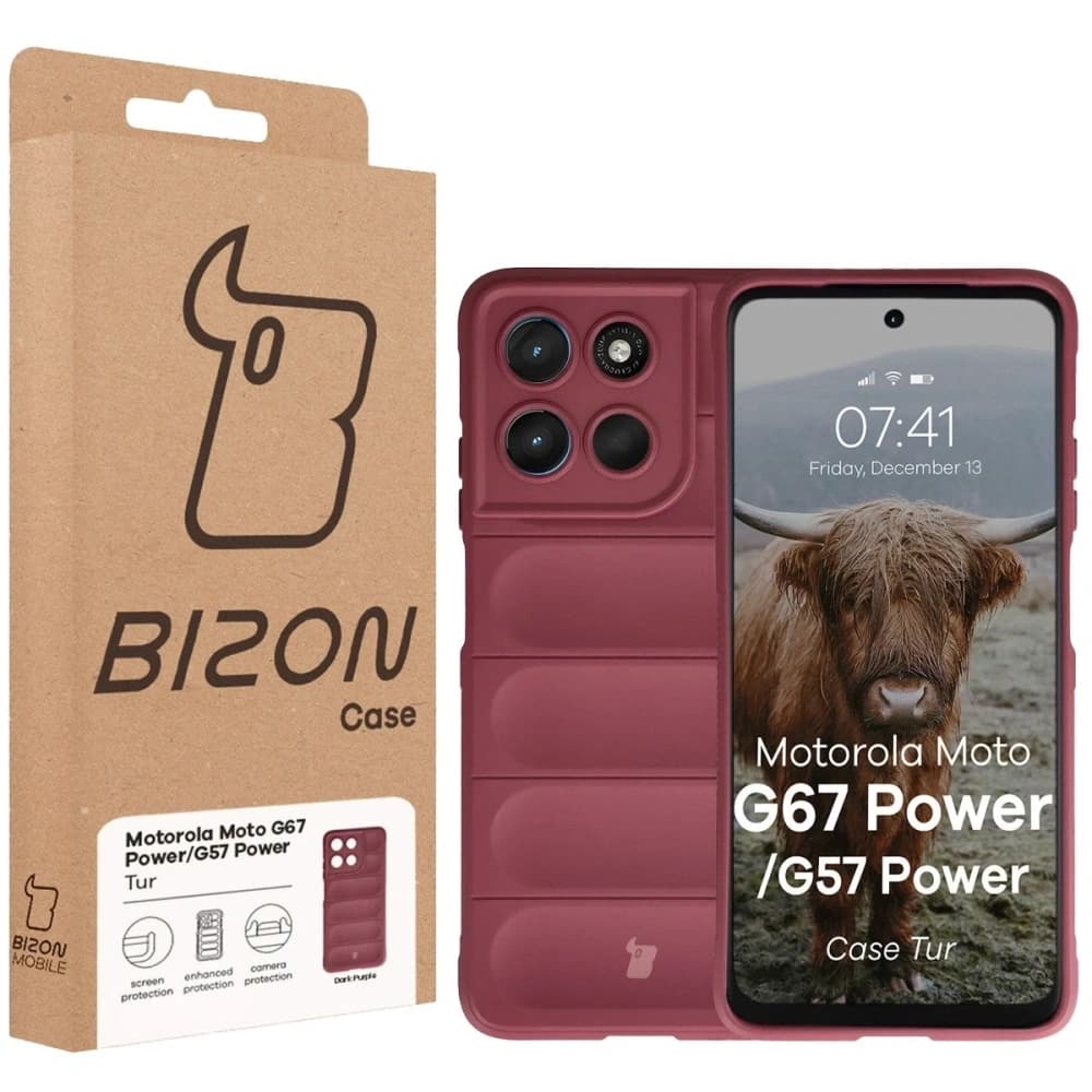 Bizon Case Tur Motorola Moto G57 Power / G67 Power burgundy - 8