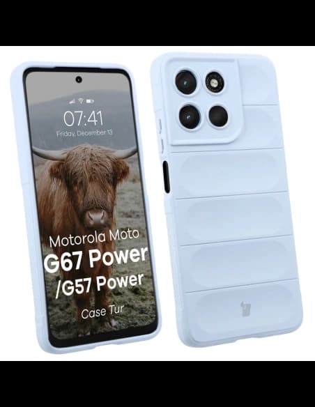 Pancerne etui Bizon Case Tur do Motorola Moto G57 Power / G67 Power jasnoniebieskie