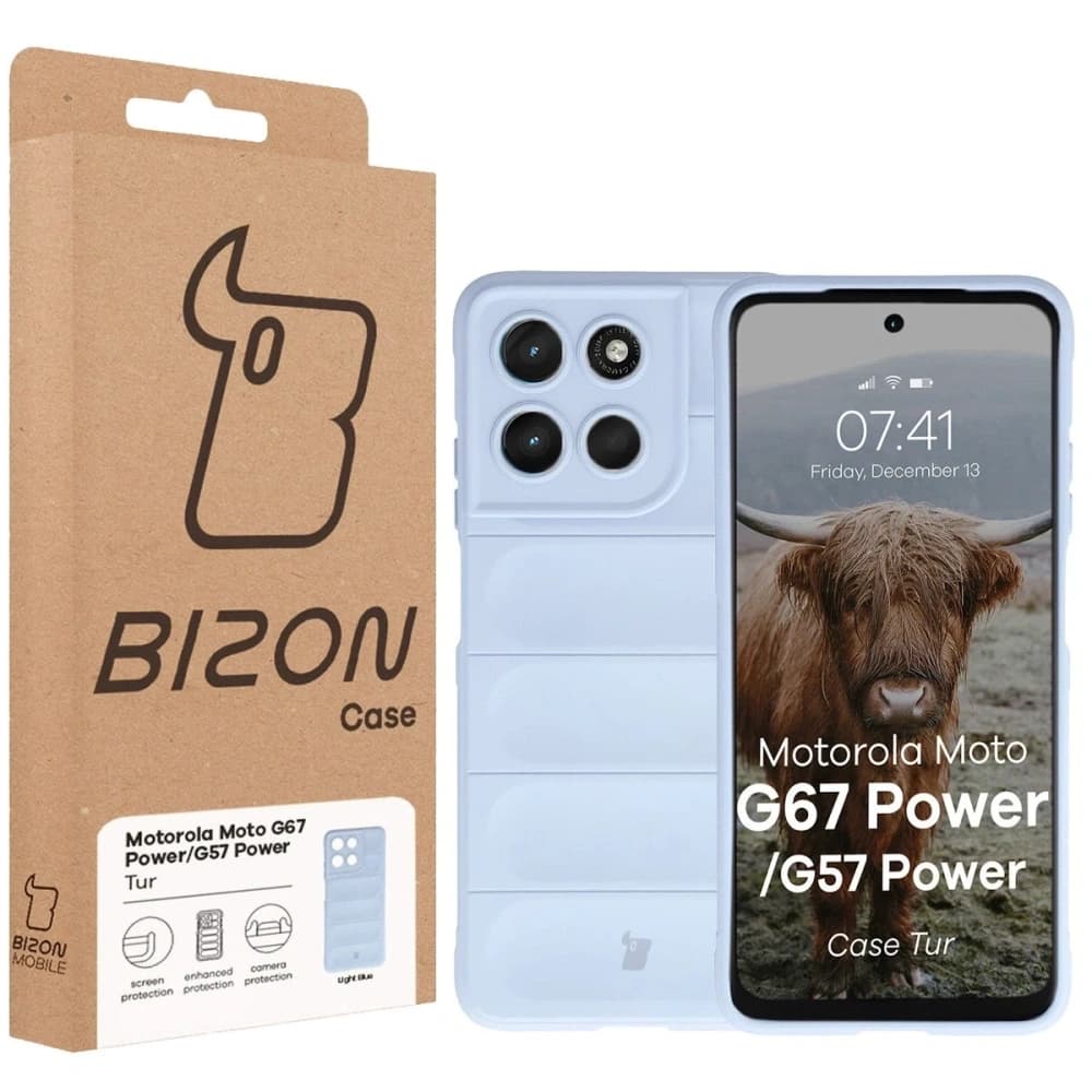 Bizon Case Tur Motorola Moto G57 Power / G67 Power világoskék
 - 8