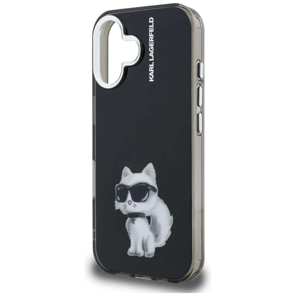 Karl Lagerfeld IML Aquarelle Choupette & Logo Apple iPhone 16 black - 6