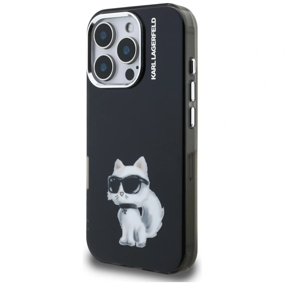 Karl Lagerfeld IML Aquarelle Choupette & Logo Apple iPhone 16 Pro Max černý
 - 2