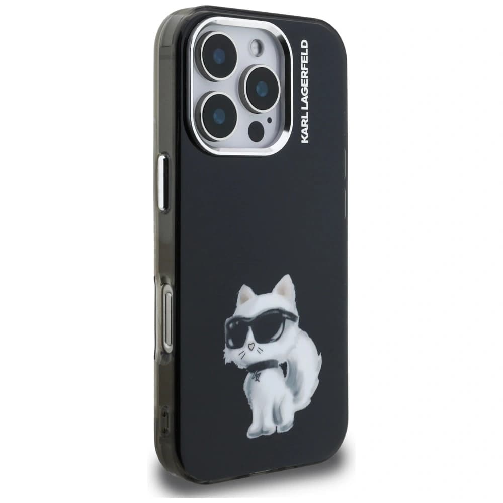 Karl Lagerfeld IML Aquarelle Choupette & Logo Apple iPhone 16 Pro Max černý
 - 4