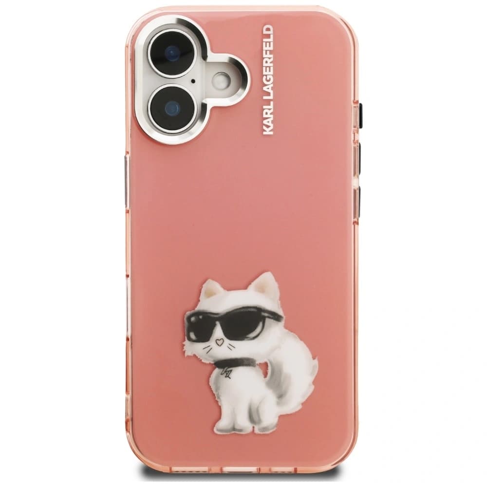Karl Lagerfeld IML Aquarelle Choupette & Logo Apple iPhone 16 růžový
 - 3