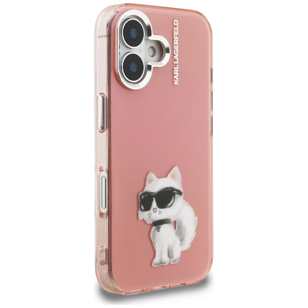 Karl Lagerfeld IML Aquarelle Choupette & Logo Apple iPhone 16 růžový
 - 4