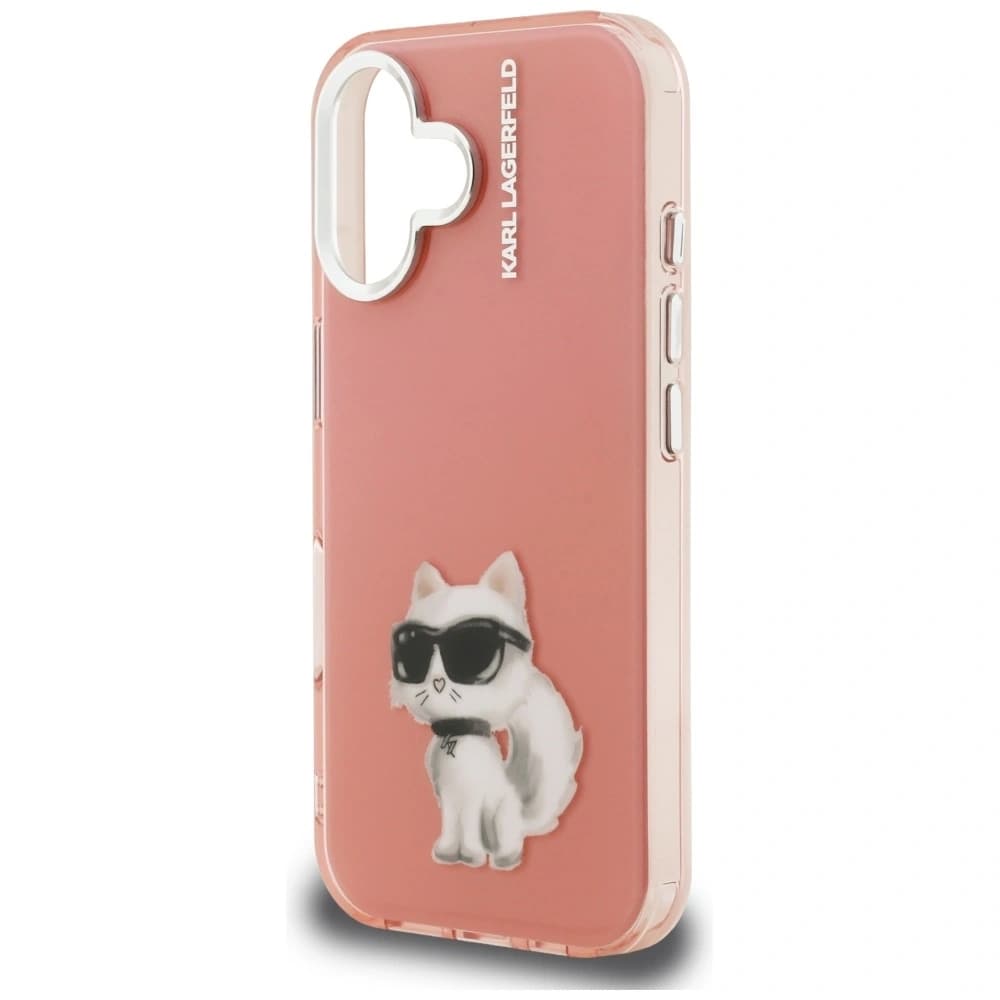 Karl Lagerfeld IML Aquarelle Choupette & Logo Apple iPhone 16 růžový
 - 6