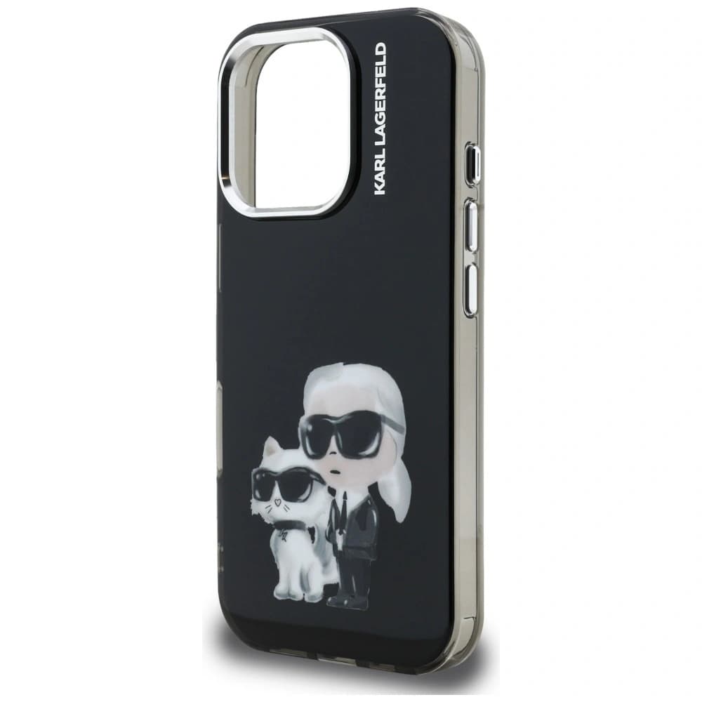 Karl Lagerfeld IML Aquarelle Karl & Choupette & Logo Apple iPhone 16 Pro schwarz
- 6