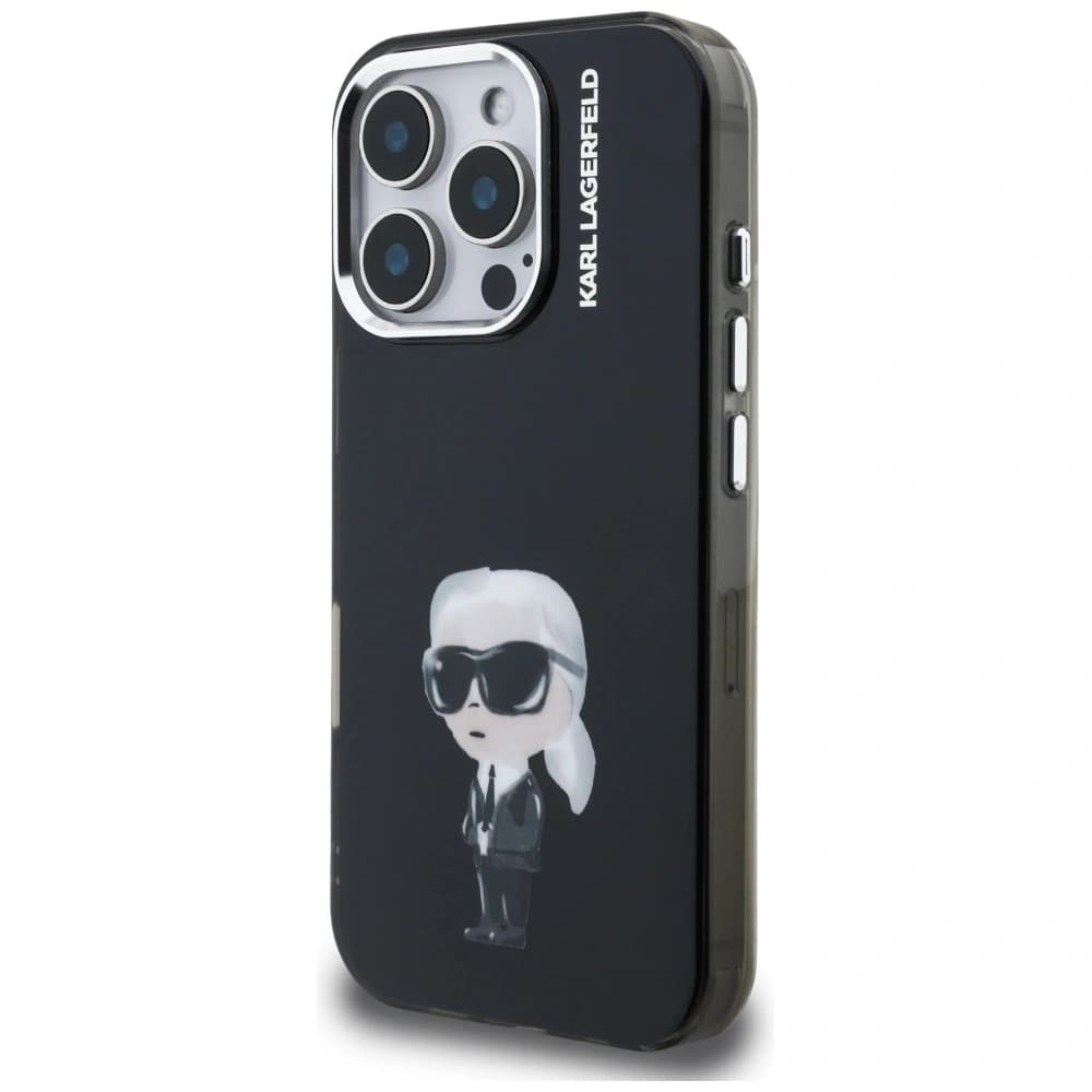 Karl Lagerfeld IML Aquarelle Karl & Logo MagSafe Apple iPhone 16 Pro Max černý
 - 2