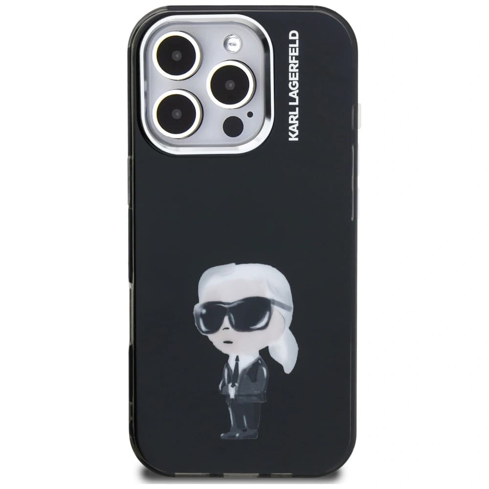 Karl Lagerfeld IML Aquarelle Karl & Logo MagSafe Apple iPhone 16 Pro Max černý
 - 3