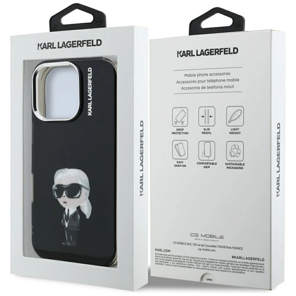 Karl Lagerfeld IML Aquarelle Karl & Logo MagSafe Apple iPhone 16 Pro Max černý
 - 8