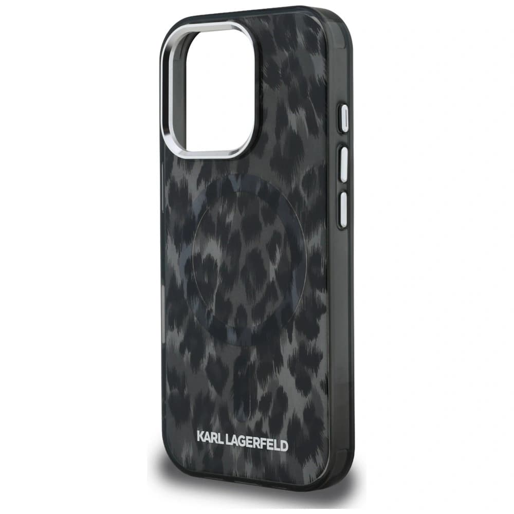 Karl Lagerfeld IML Leopardenmuster MagSafe Apple iPhone 16 Pro schwarz
 - 6