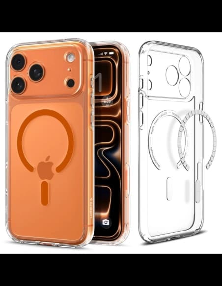 Spigen Ultra Hybrid Mag MagSafe Apple iPhone 17 Pro Max Čirý/oranžový
