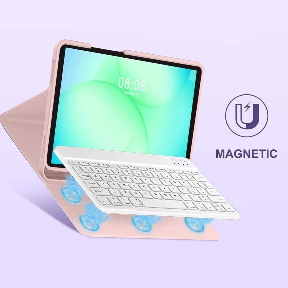 Tech-Protect SmartCase toll + billentyűzet Samsung Galaxy Tab A9+ / A11+ Plus 11.0 X210 / X215 / X216 / X230 / X235 / X236 rózsaszín
 - 7