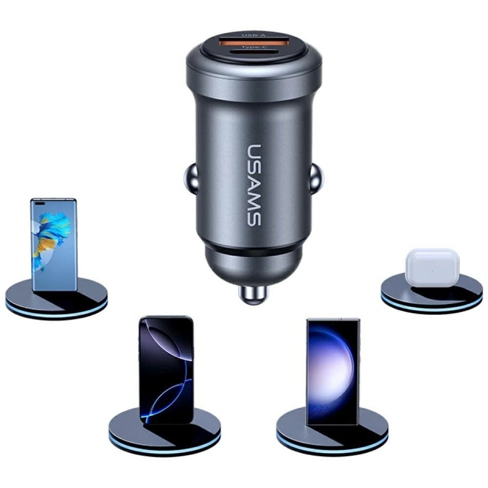 USAMS CC322 30W Autós Töltő USB-A USB-C oxidáció
 - 2