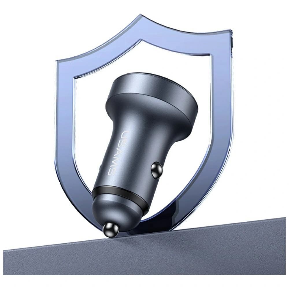 USAMS CC327 Autós Töltő Alumínium 45W USB-A USB-C oxidáció
 - 2