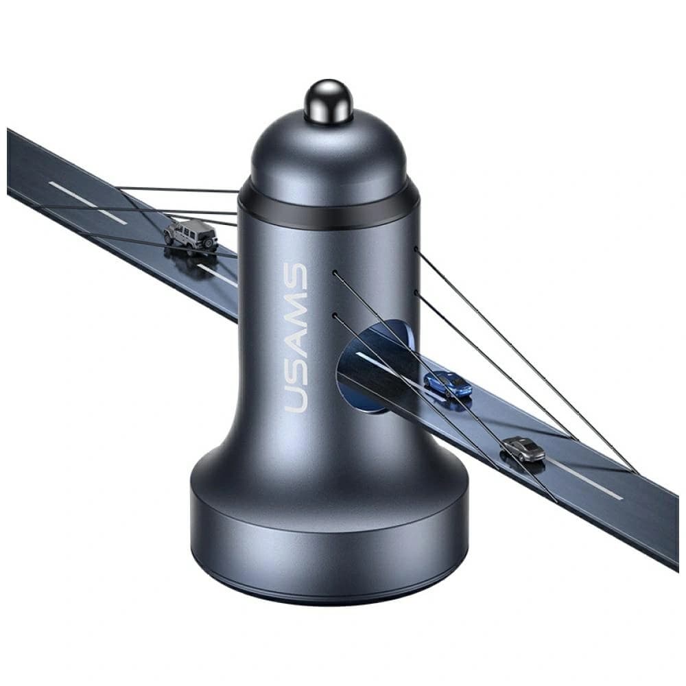 USAMS CC327 Autós Töltő Alumínium 45W USB-A USB-C oxidáció
 - 3