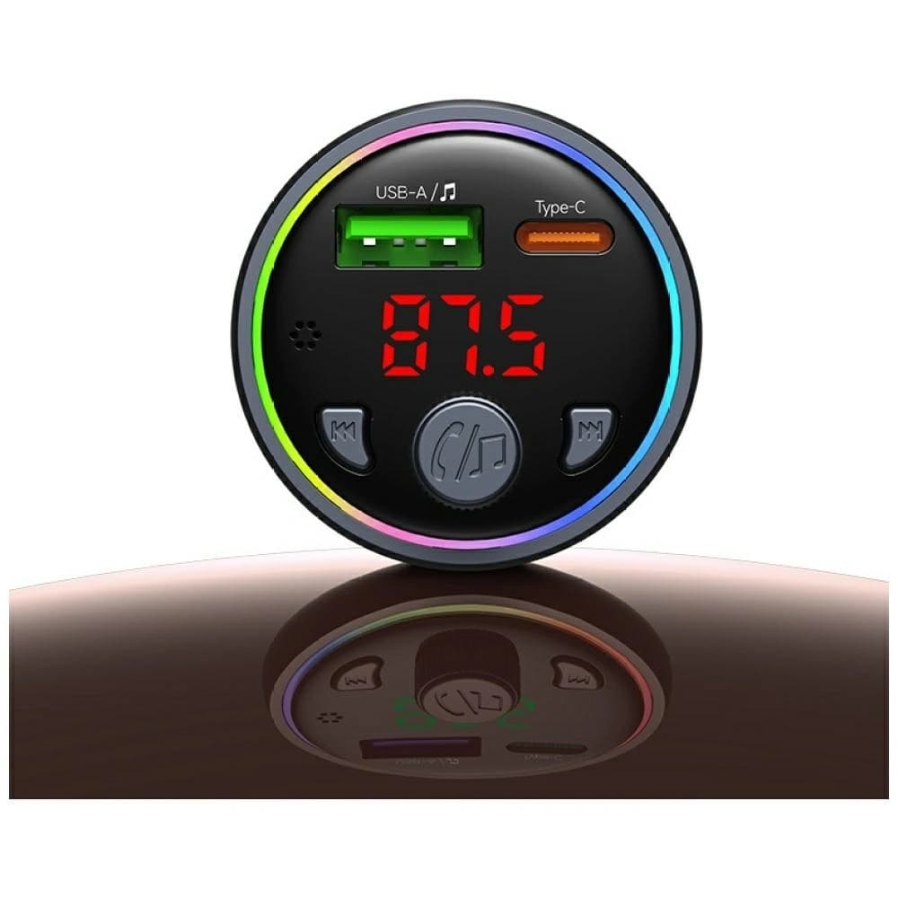 USAMS CC328 30W Autós Töltő USB-A USB-C Bluetooth FM oxidáció
 - 2