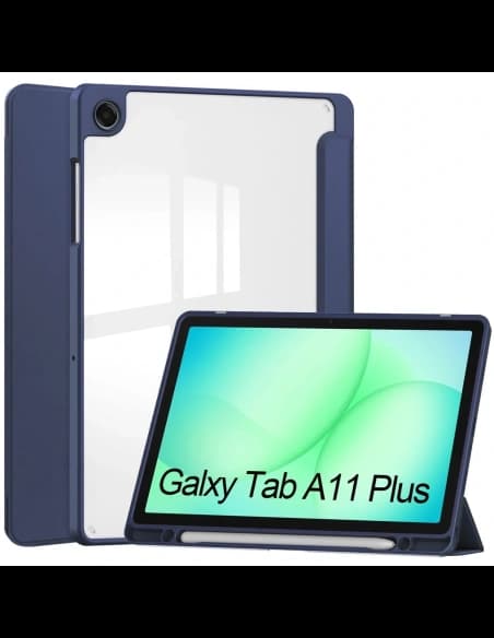 Etui z klapką Bizon Case Tab Clear Matt do Samsung Galaxy Tab A11+ Plus / A9+ Plus granatowe