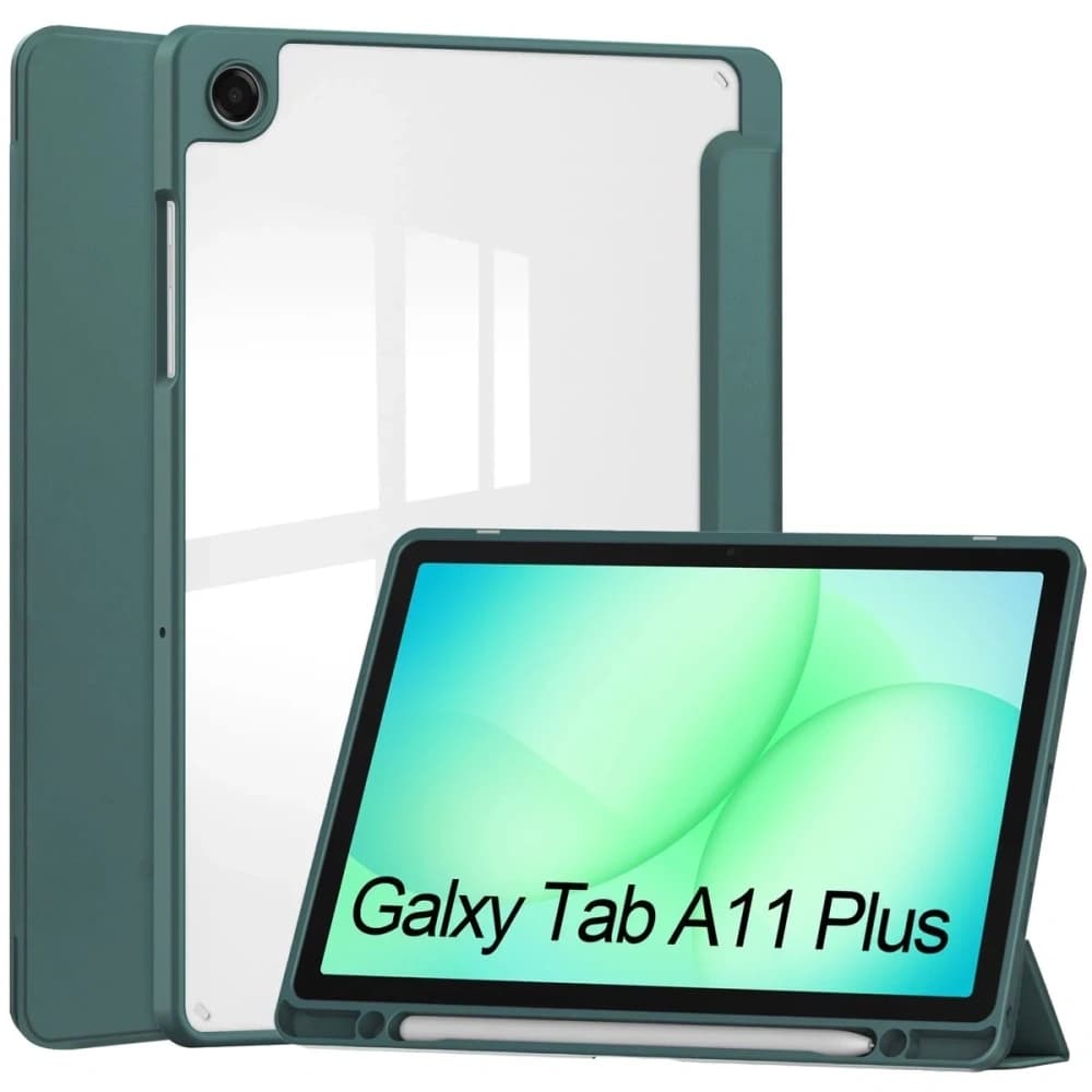 Bizon Case Tab Clear Matt Samsung Galaxy Tab A11+ Plus / A9+ Plus verde închis - 1