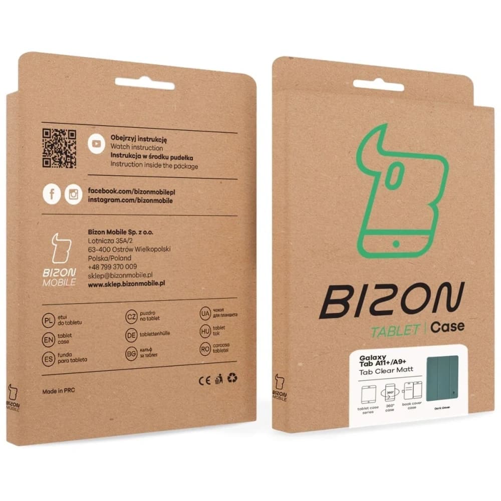 Bizon Case Tab Clear Matt Samsung Galaxy Tab A11+ Plus / A9+ Plus verde închis - 9