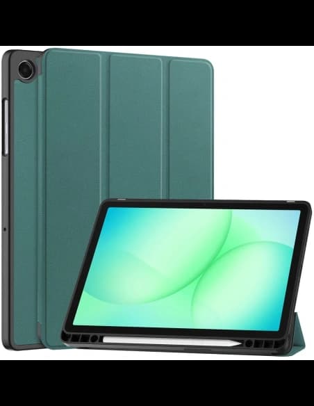 Etui z klapką Bizon Case Tab Lizard do Samsung Galaxy Tab A11+ Plus / A9+ Plus ciemnozielone