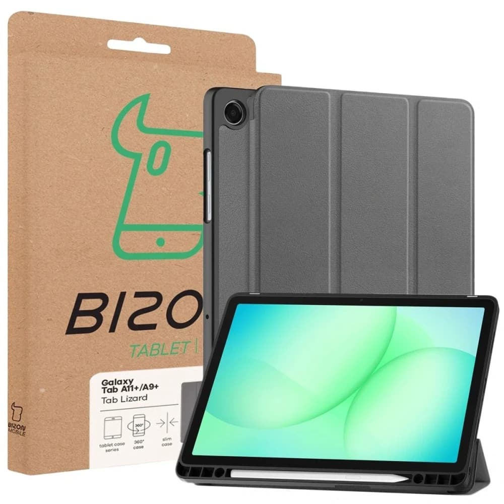 Bizon Case Tab Lizard Samsung Galaxy Tab A11+ Plus / A9+ Plus gray - 9