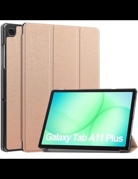 Etui z klapką Bizon Case Tab Croc do Samsung Galaxy Tab A11+ Plus / A9+ Plus różowozłote