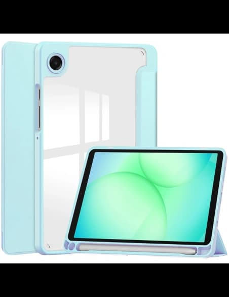 Etui z klapką Bizon Case Tab Clear Matt do Samsung Galaxy Tab A11 / A9 błękitne