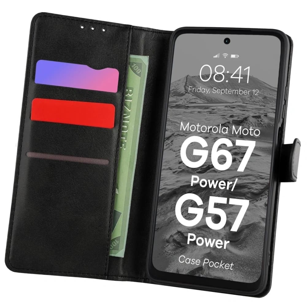 Bizon Case Pocket Motorola Moto G57 Power / G67 Power fekete
 - 1