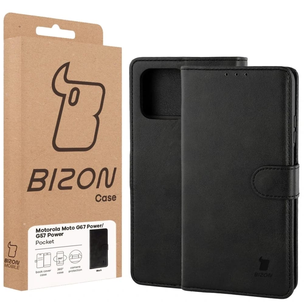 Bizon Case Pocket Motorola Moto G57 Power / G67 Power fekete
 - 6