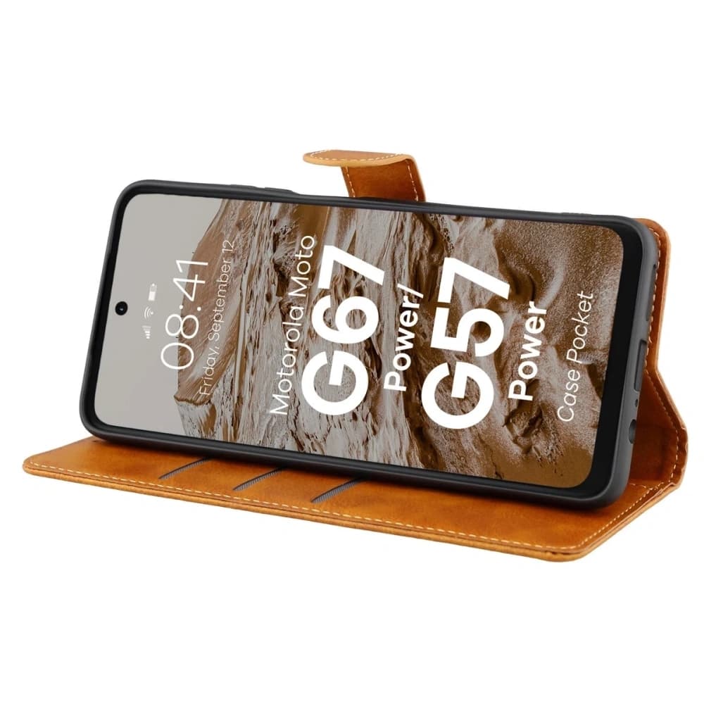 Bizon Case Pocket Motorola Moto G57 Power / G67 Power Braun
- 5