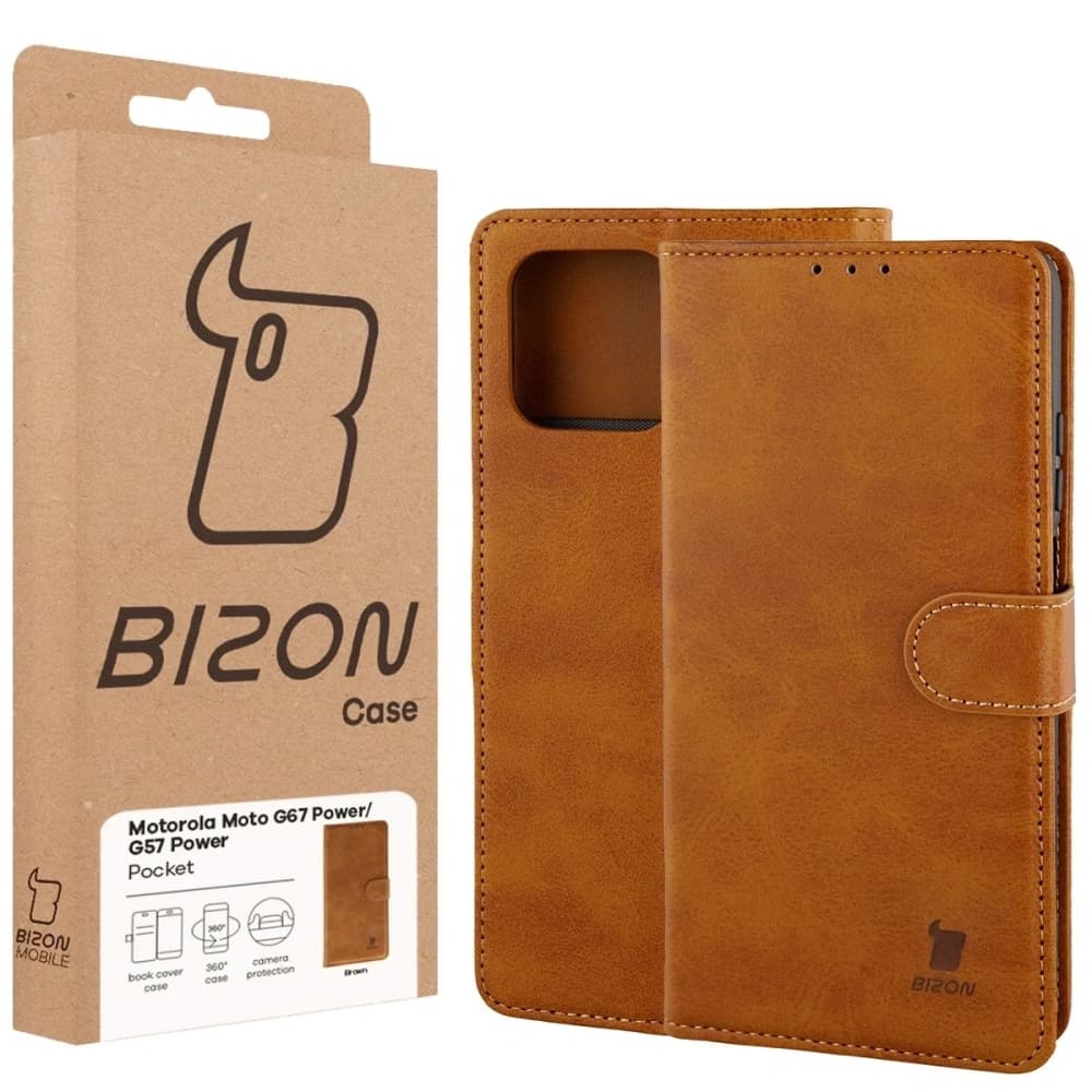 Bizon Case Pocket Motorola Moto G57 Power / G67 Power Braun
- 6