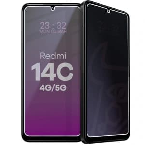 Prywatyzujące szkło hybrydowe Bizon Glass Mule Shadow do Xiaomi Redmi 14C 4G / 5G matowe