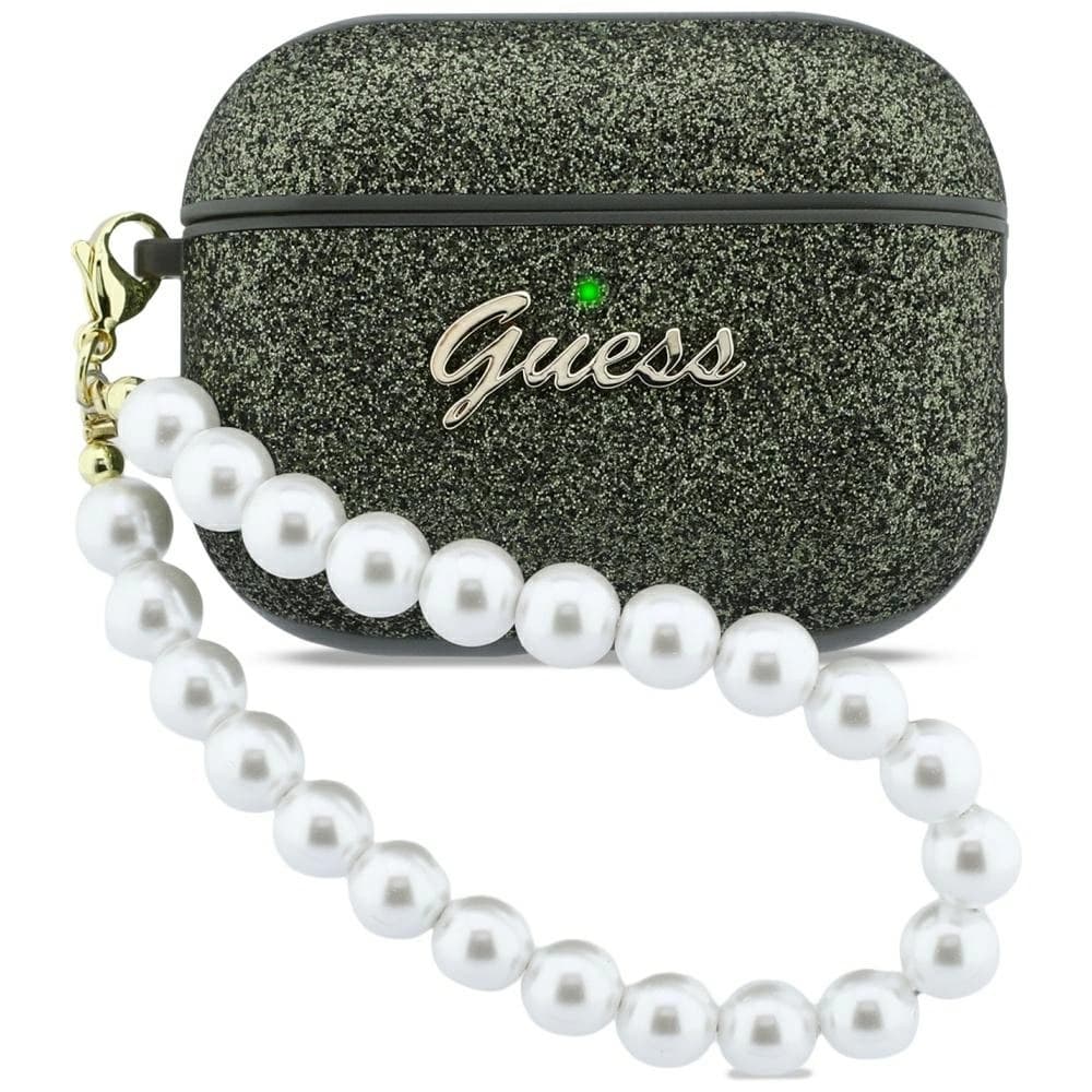 Guess Glitter Pearl Strap Apple AirPods Pro 3 khaki
 - 1