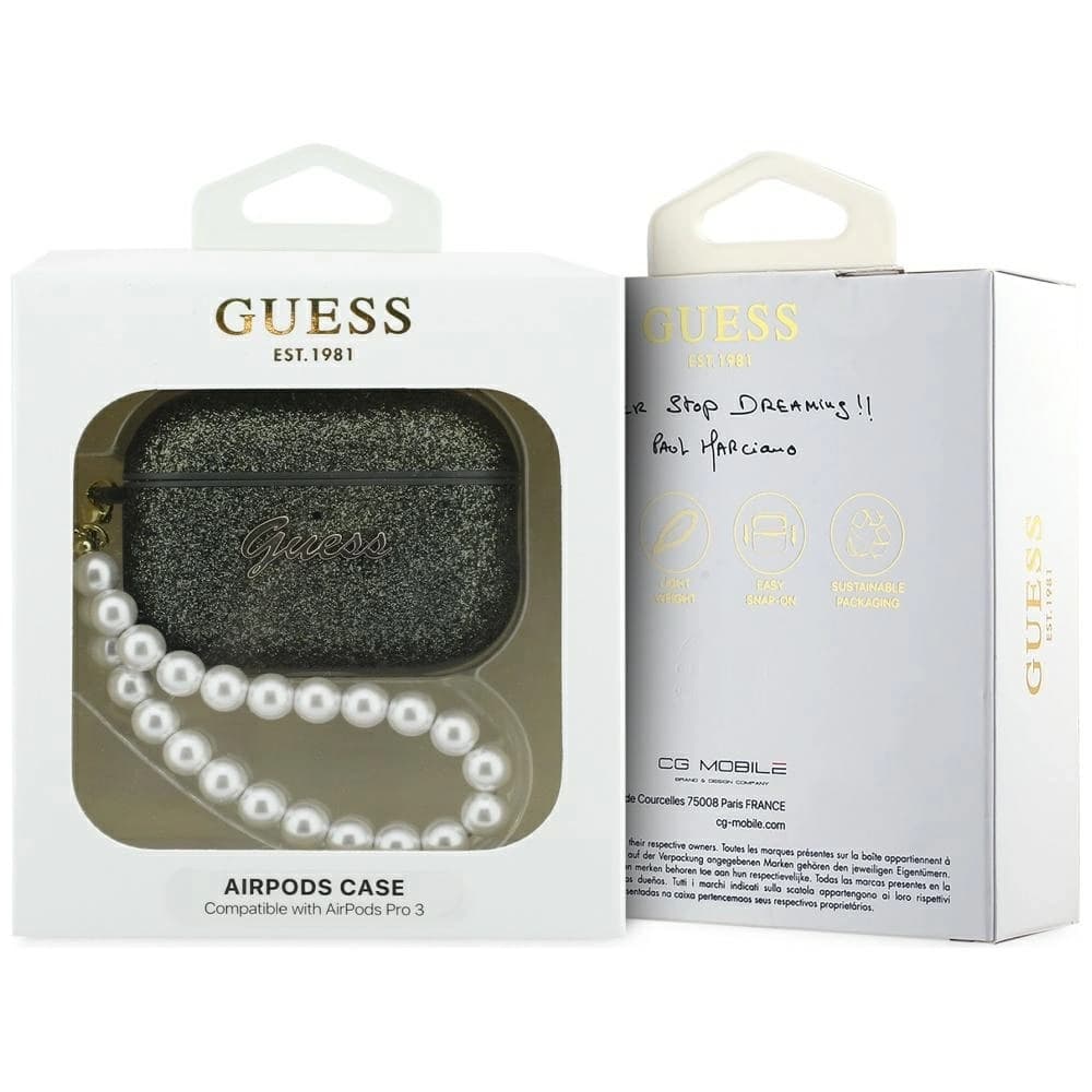 Guess Glitter Pearl Strap Apple AirPods Pro 3 khaki
 - 4