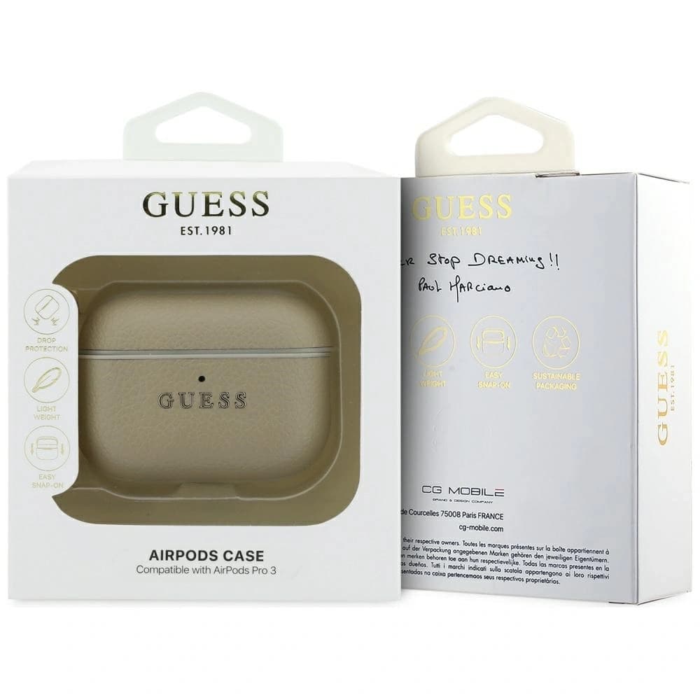 Guess Grained Classic Logo Hook Apple AirPods Pro 3 zlatý
 - 4